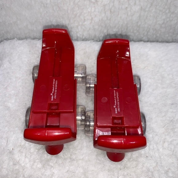 Build-A-Bear skates 2 pairs glitter multi colored and red with clear wheels - Picture 10 of 16